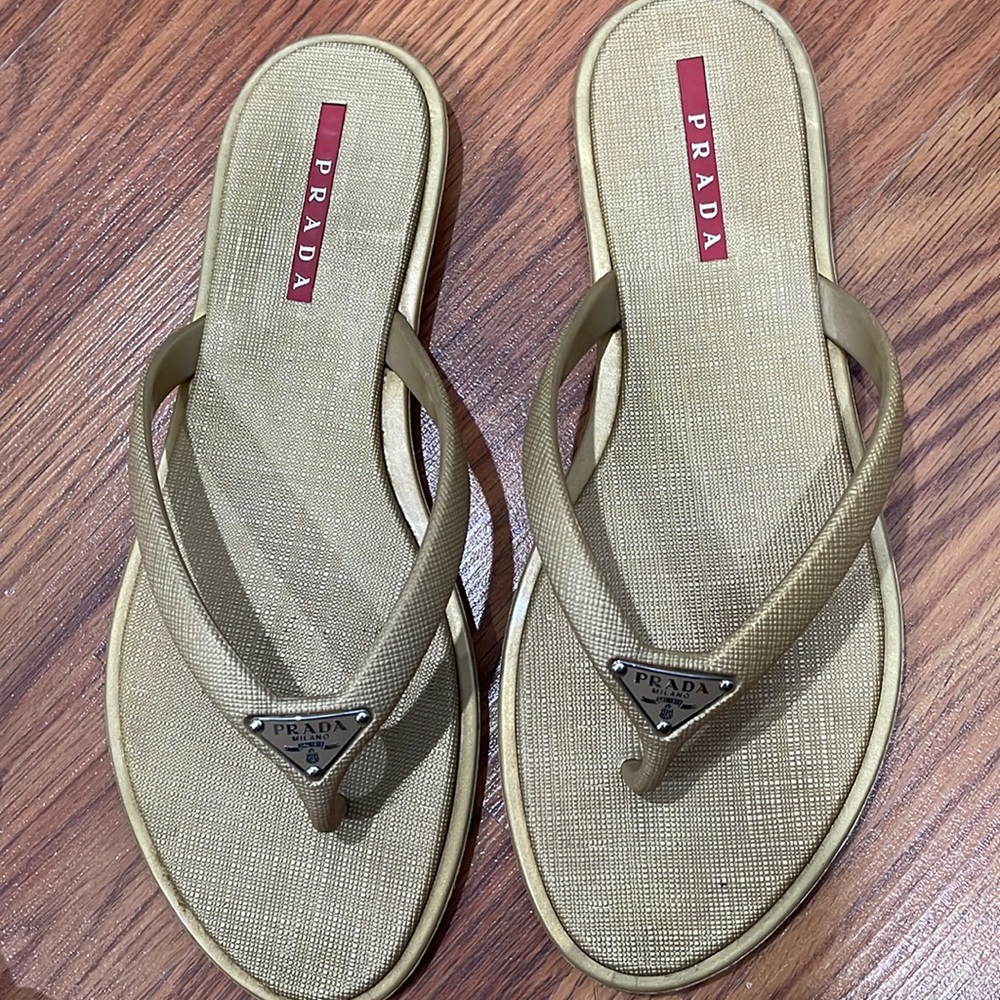 Authentic Prada slippers size 6